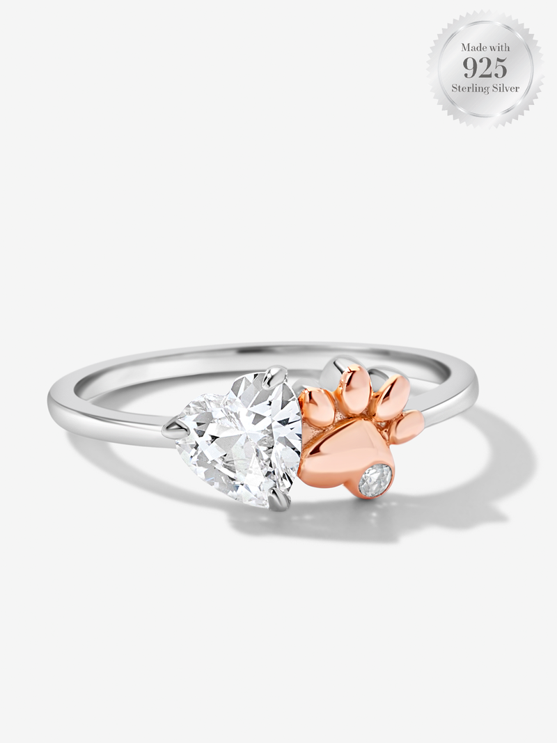 Paw Heart Ring