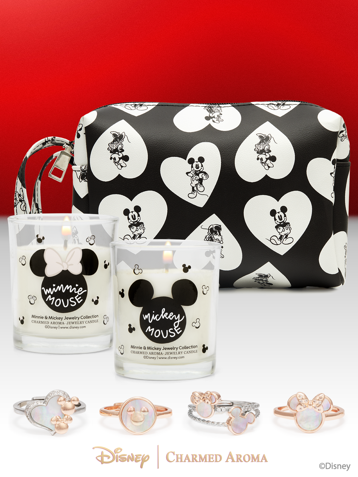 Disney® Mickey & Minnie Candle + Makeup Bag Set - Jewelry Collection