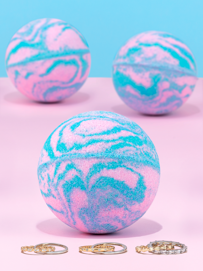 Cotton Candy Bath Bomb - Two-Tone Ring Collection