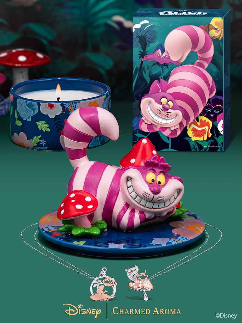 Disney Cheshire Cat Candle + Jewelry Tray - Necklace Collection