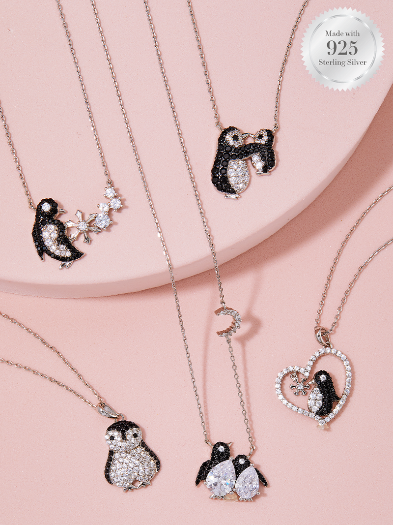 Penguin Candle - 925 Sterling Silver Penguin Necklace Collection