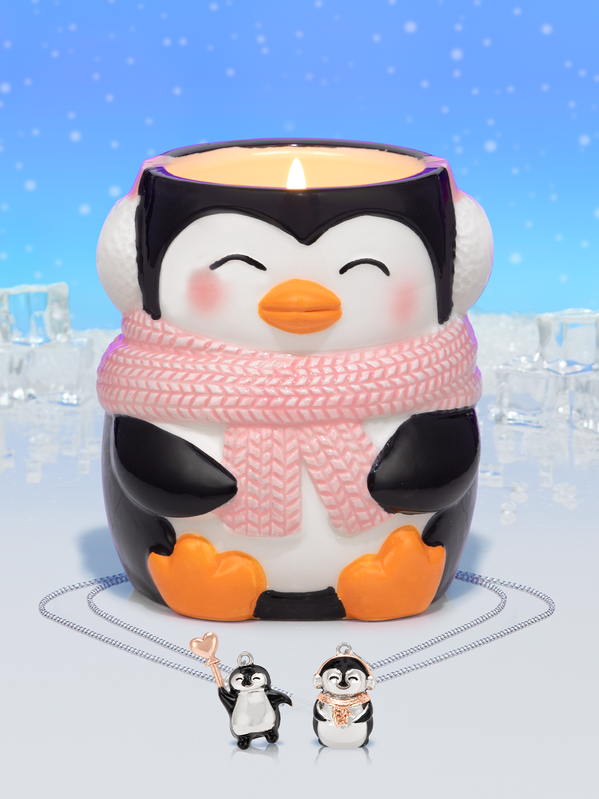 Holiday Penguin Candle - Penguin Necklace Collection