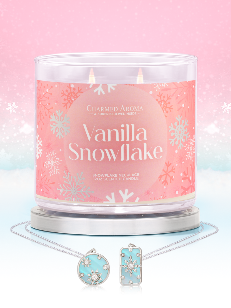 Vanilla Snowflake Candle - Snowflake Necklace Collection