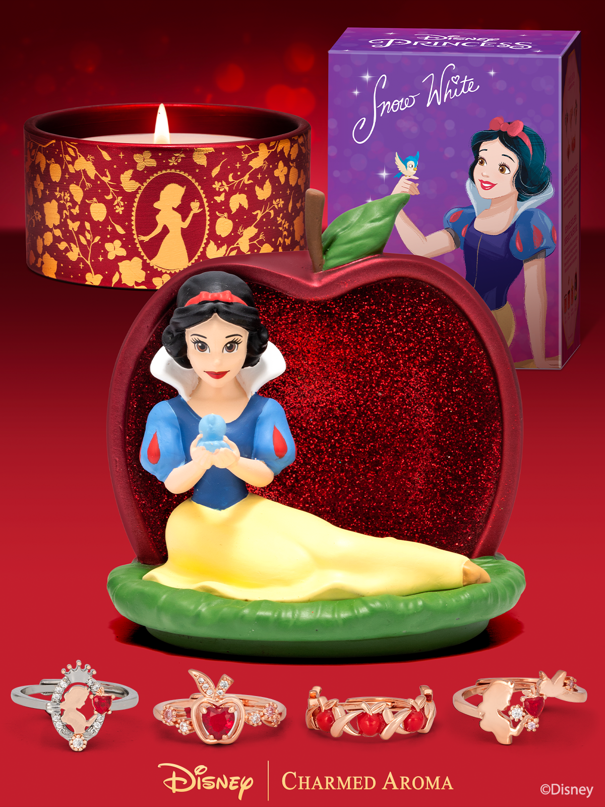 Disney® Snow White Candle and Jewelry Tray - Ring Collection