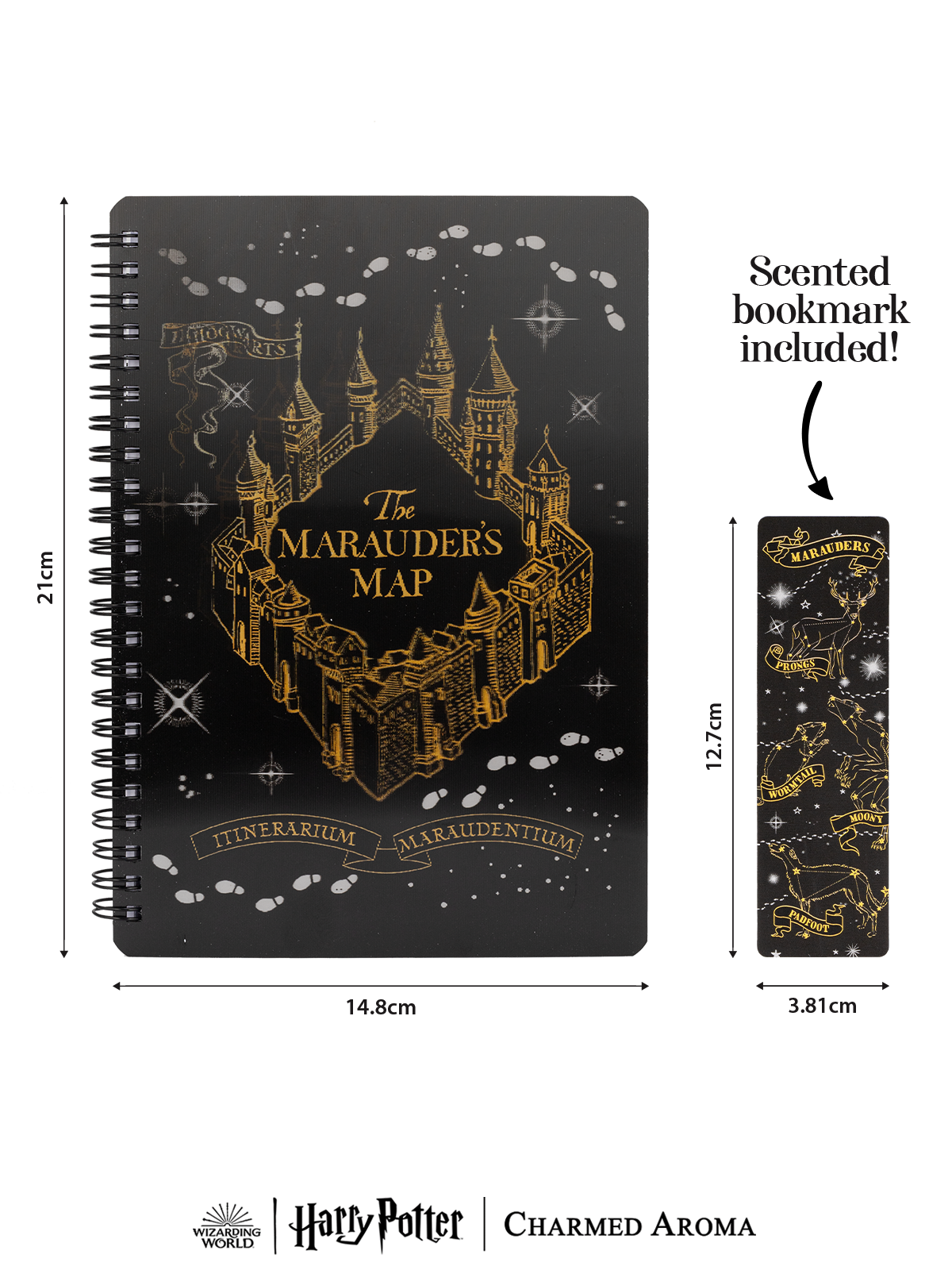 Harry Potter™ Marauder's Map Lenticular 3D Notebook with Scented Bookmark