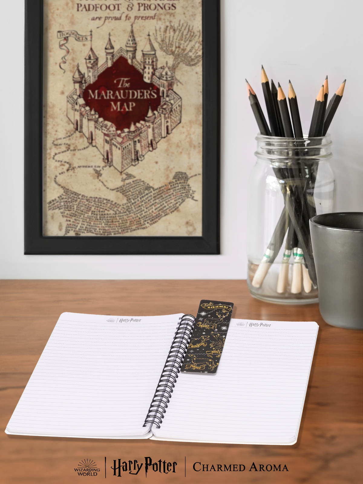 Harry Potter™ Marauder's Map Lenticular 3D Notebook with Scented Bookmark