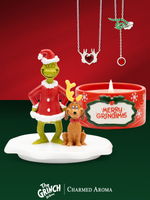 Dr Seuss. The Grinch Candle and Jewelry Tray - Grinch Necklace Collection