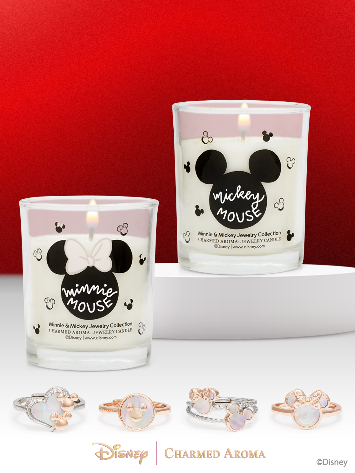 Disney® Mickey & Minnie Candle + Makeup Bag Set - Jewelry Collection