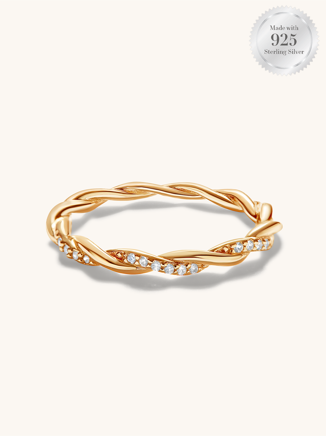 Pavé Twist Band Ring