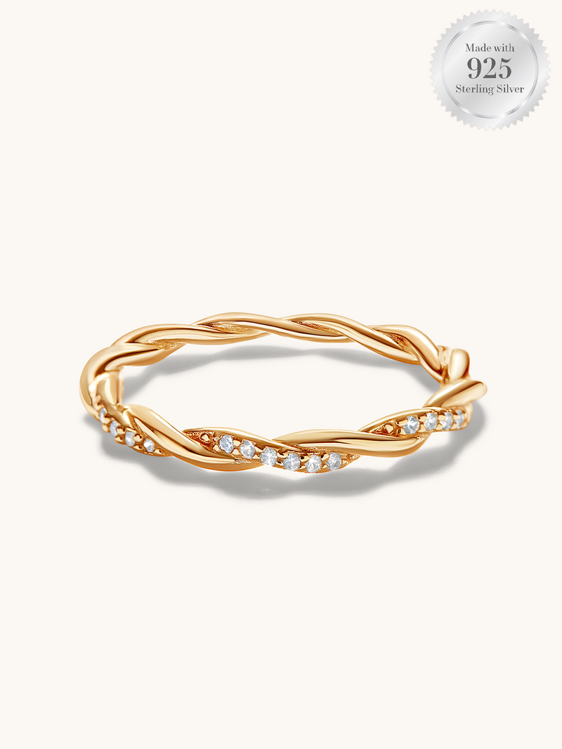 Pavé Twist Band Ring