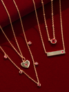 Ruby Candle - Layered Ruby Necklace Collection