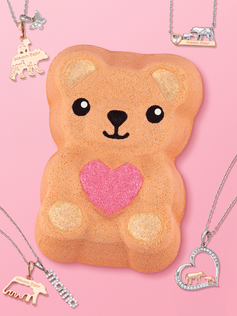 Teddy Bear Bath Bomb - Bear Necklace Collection
