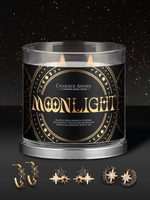 Moonlight Candle - Black & Gold Celestial Earring Collection