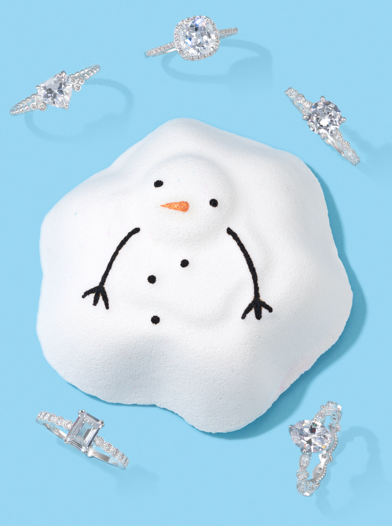 Melting Snowman Bath Bomb - Adjustable Ring Collection