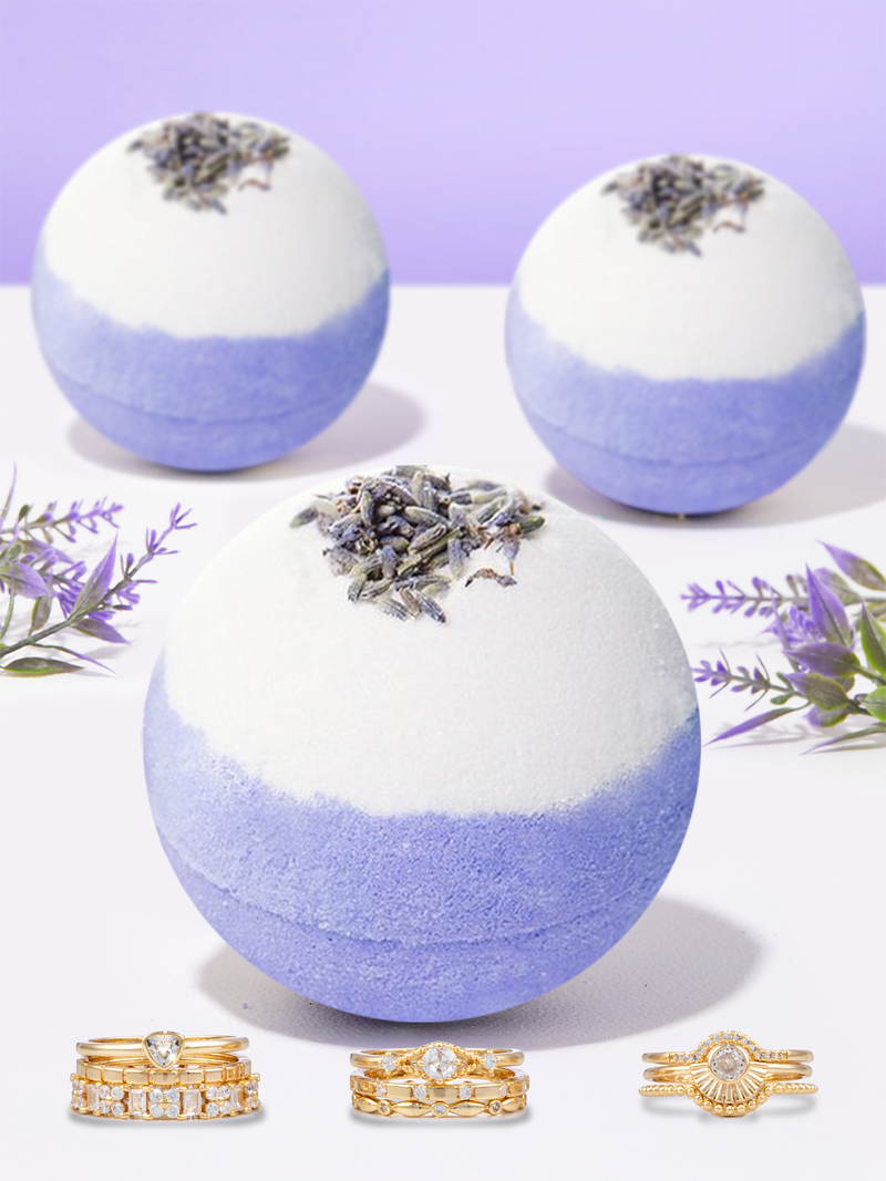 Lavender Vanilla Bath Bomb - Three-ring Set Collection