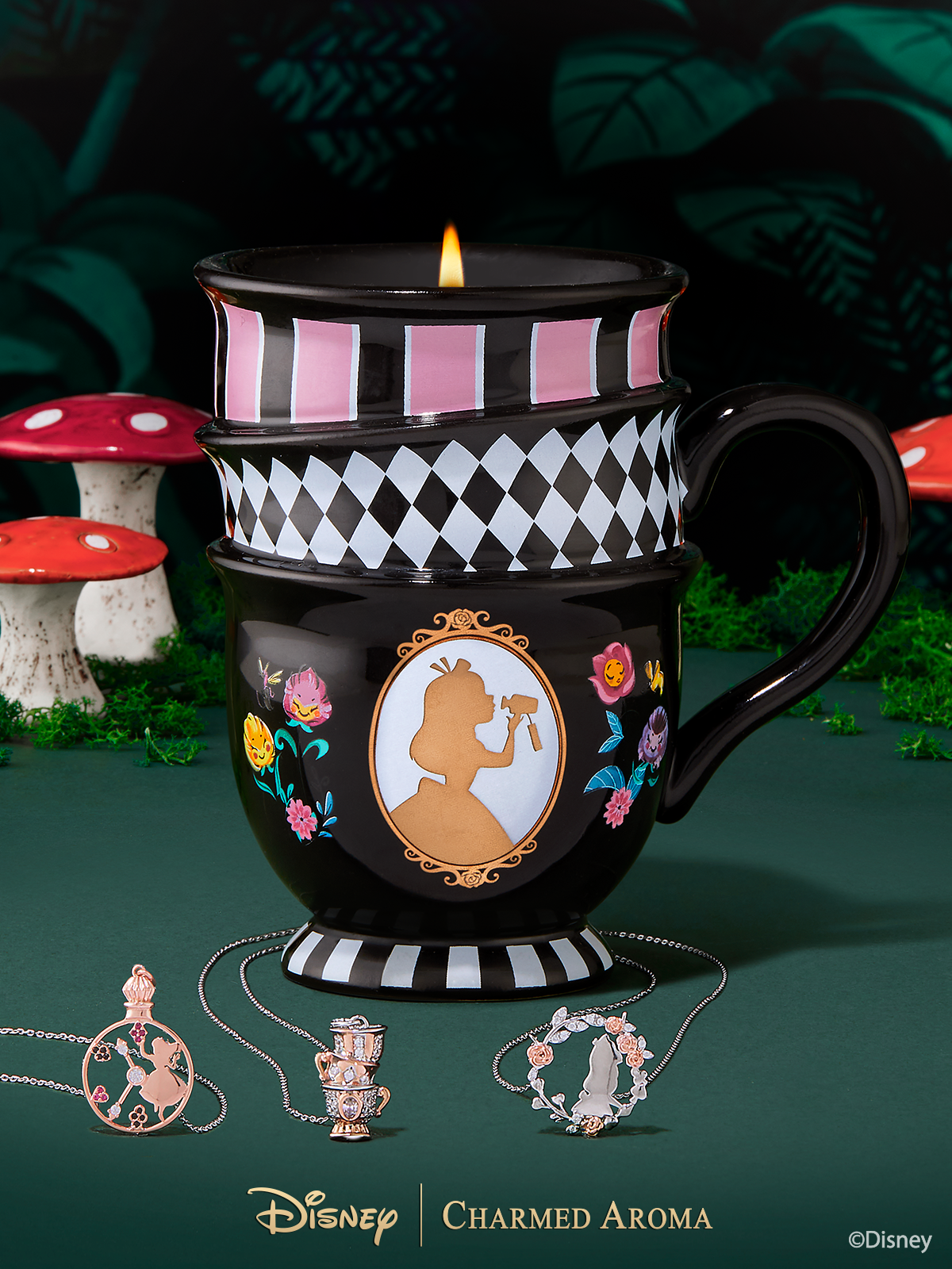 Disney® Alice In Wonderland Teacup Candle - Alice in Wonderland Necklace Collection