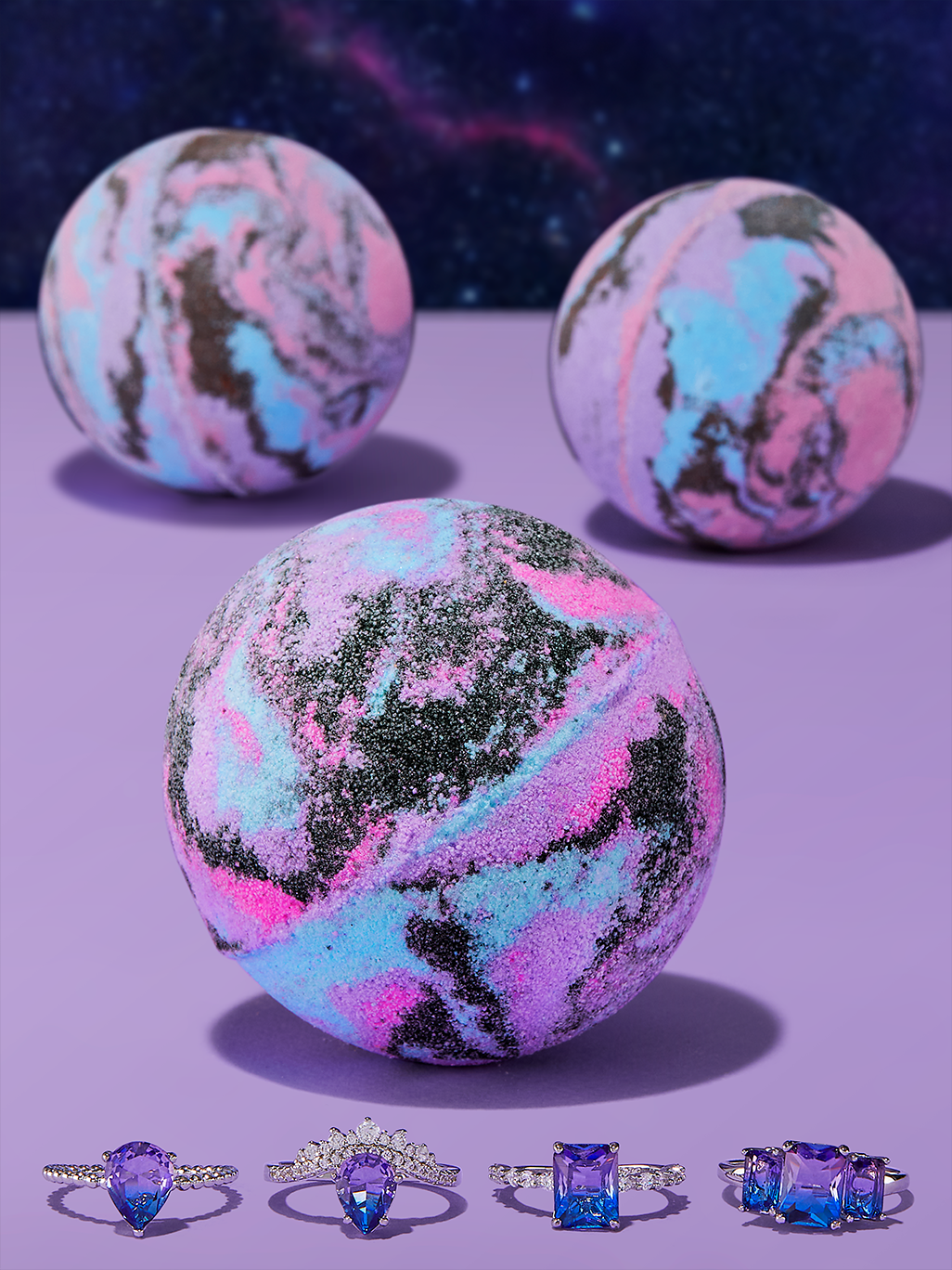 Galaxy Bath Bomb - Galaxy Ring Collection