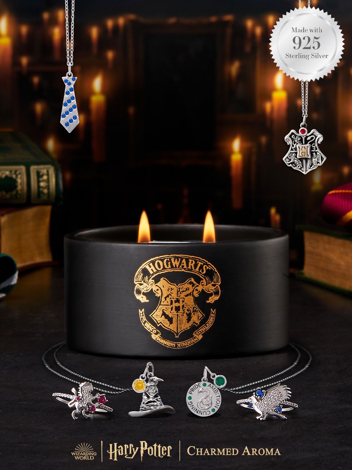 Harry Potter™ Sorting Hat Candle - 925 Sterling Silver Hogwarts Ring Collection