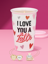 I Love You a Latte Mug Candle - Secret Message Locket Necklace Collection