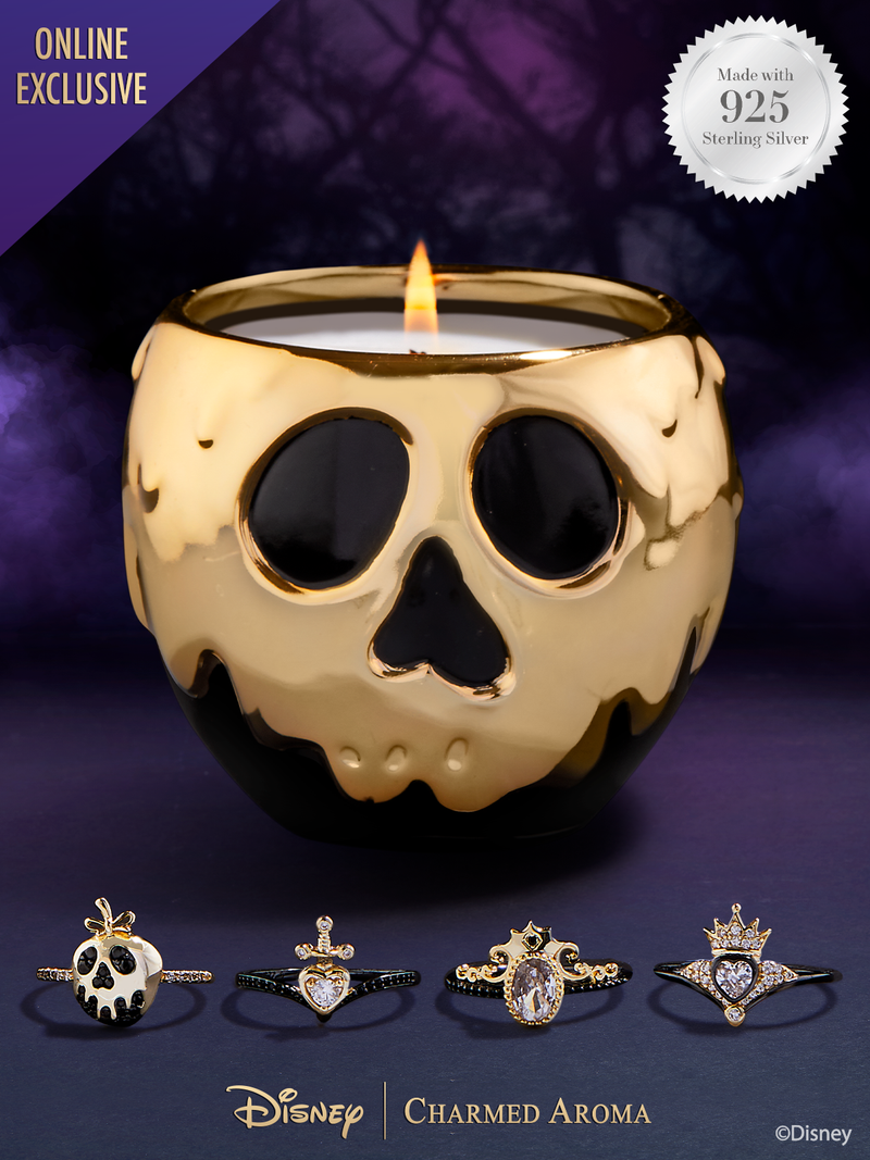 Disney® Poison Apple Candle - 925 Sterling Silver Evil Queen Ring Collection