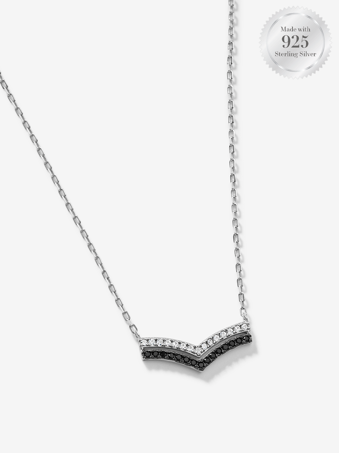 Black pave necklace discount
