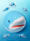 Shark Bath Bomb - Blue Aurora Ring Collection
