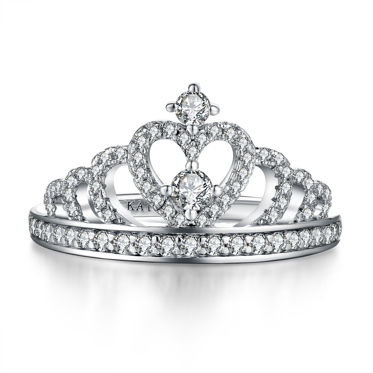 Dream Princess Crown Heart Ring Sterling Silver