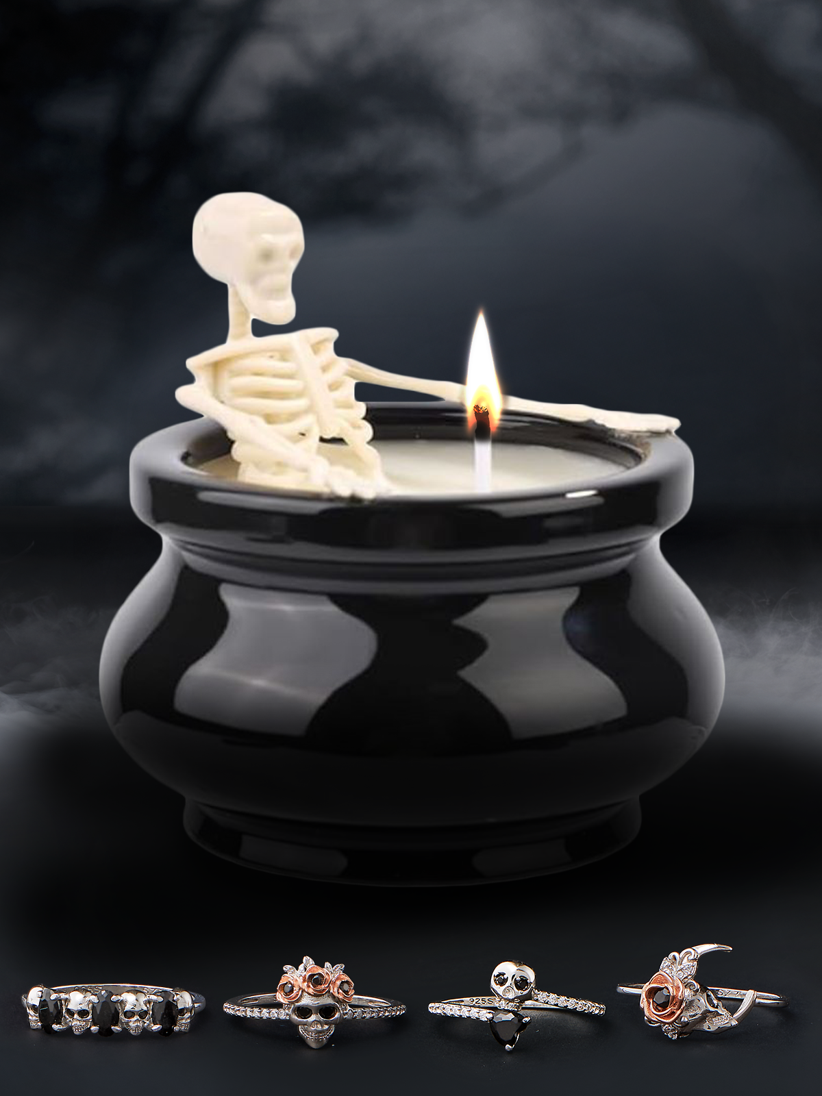 Skull Candle Skull Ring Collection