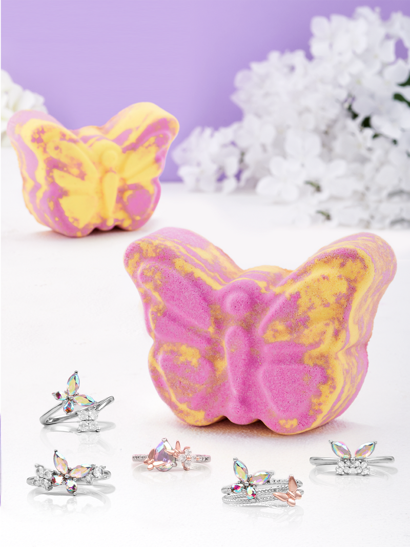 Butterfly Bath Bomb - Butterfly Ring Collection