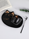Cute Cat Coffee Cup and Dish Set