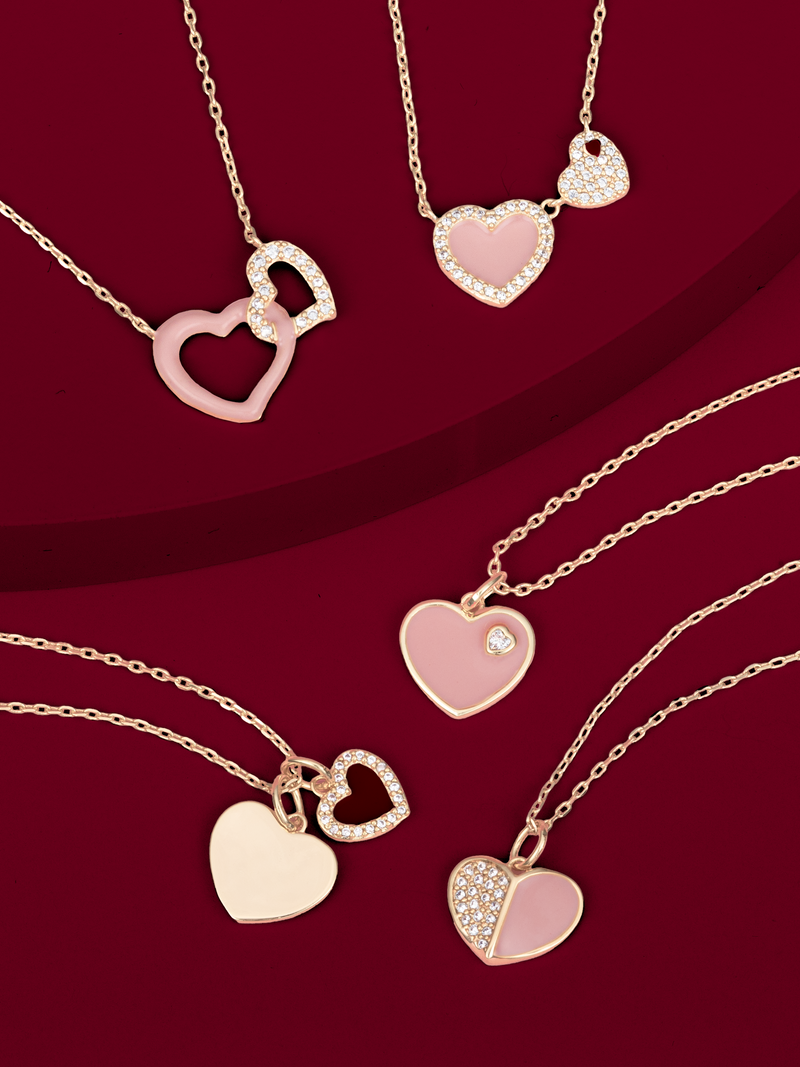 Santa Cookie Jar Candle - Pink & Gold Heart Necklace Collection