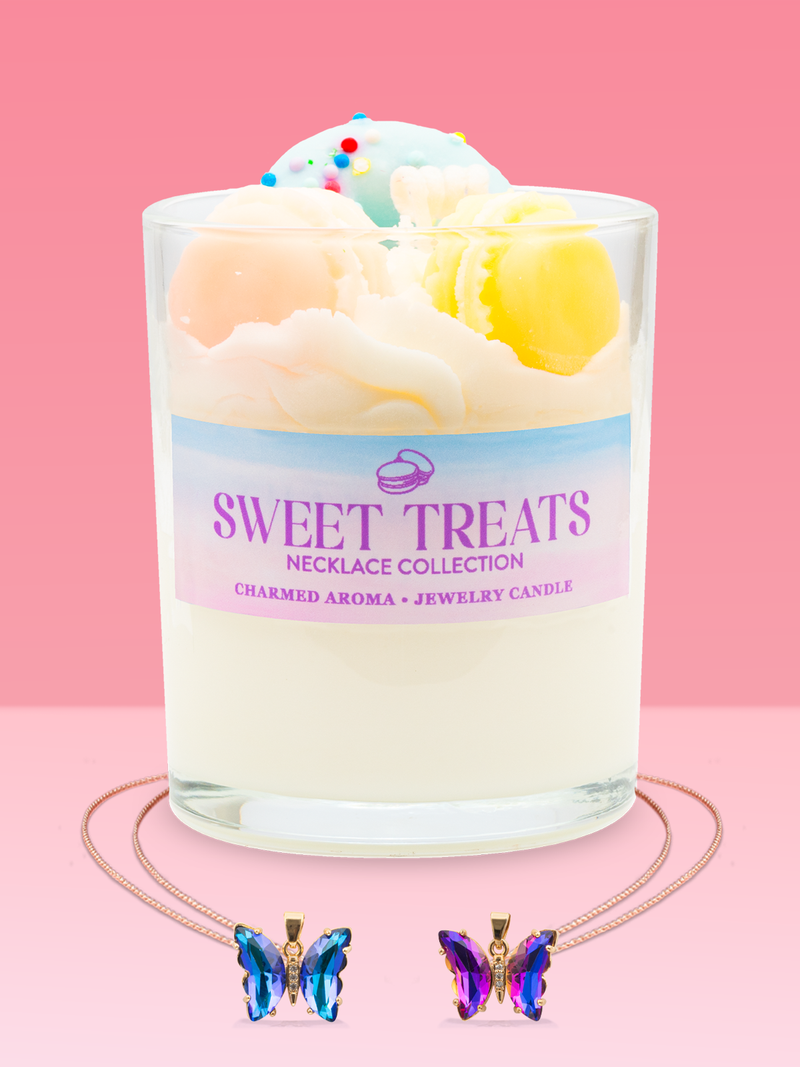 Sweet Treats Dessert Jewelry Candle - Butterfly Necklace Collection