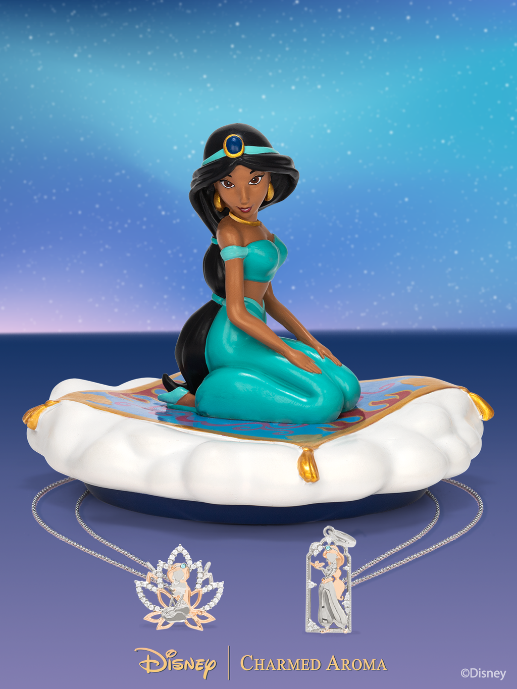 Disney® Jasmine Candle & Jewelry Tray - Jasmine Necklace Collection