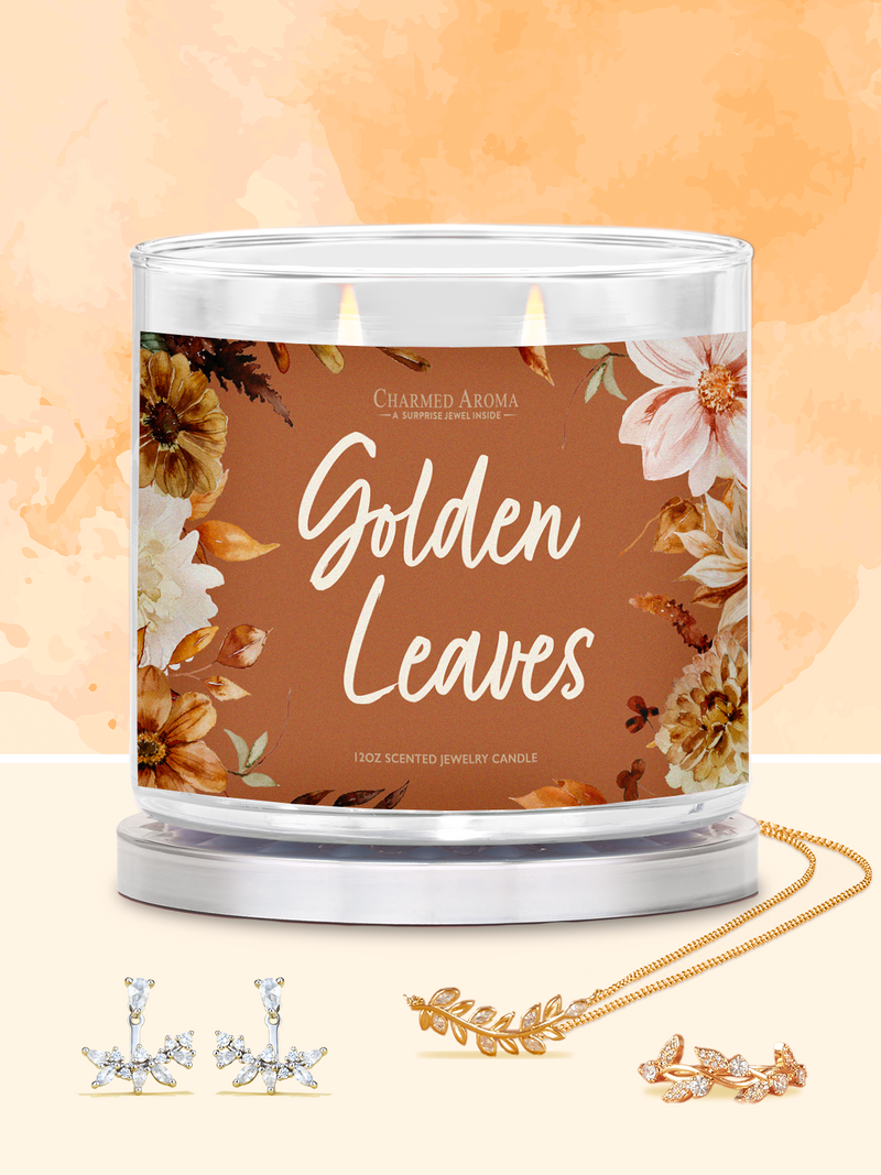 Golden Leaves Candle - Golden Leaves Collection