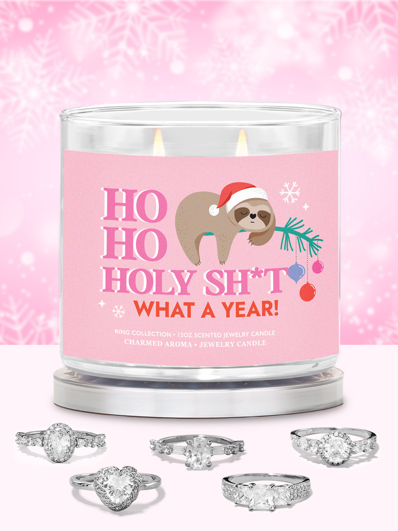 Ho Ho Holy Sh*t What a Year Candle - Ring Candle