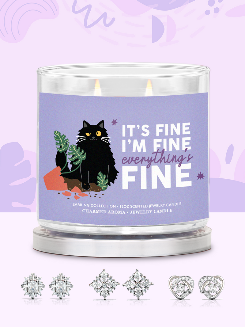 I'm Fine, It's Fine, Everything's Fine Candle - Earring Collection