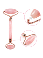 Pink Crystal Butterfly Jade Roller Set