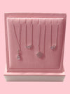 Acrylic Necklace Display Stand with Velvet Lining -  5" x 4.81" x 2.81"