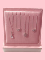 Acrylic Necklace Display Stand with Velvet Lining -  5" x 4.81" x 2.81"