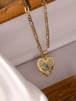 Heart Zircon Necklace and Earrings Set