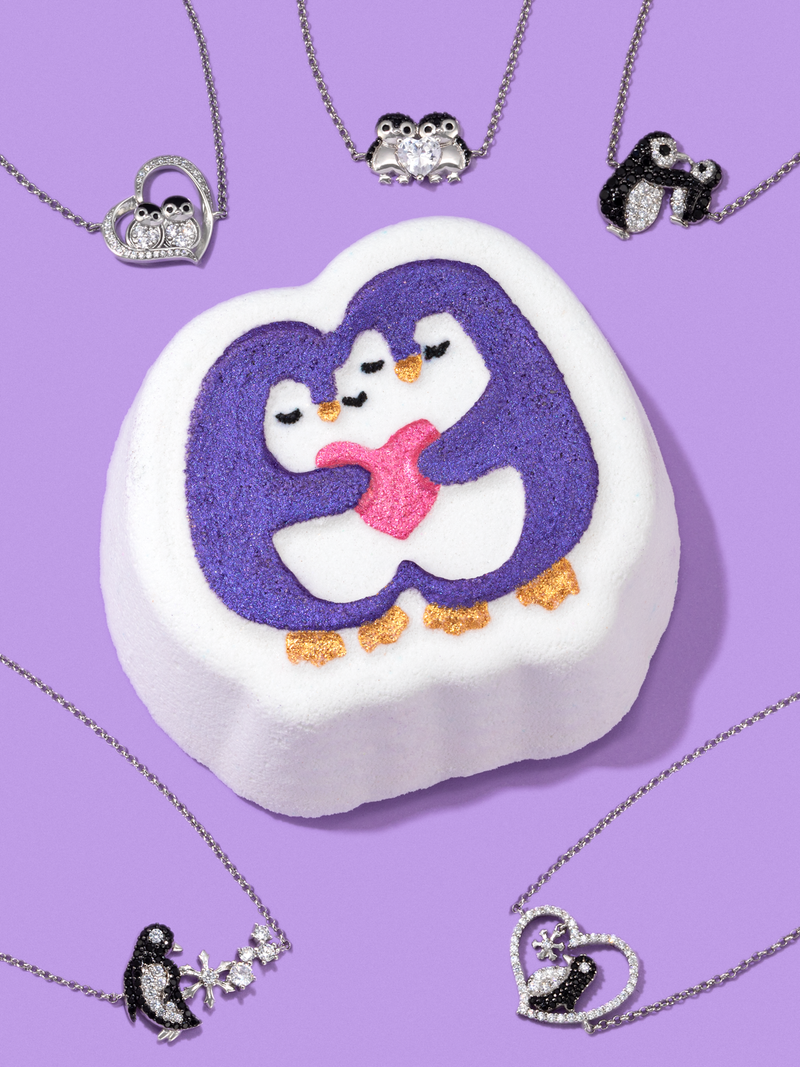 Penguin Love Bath Bomb - Penguin Necklace Collection