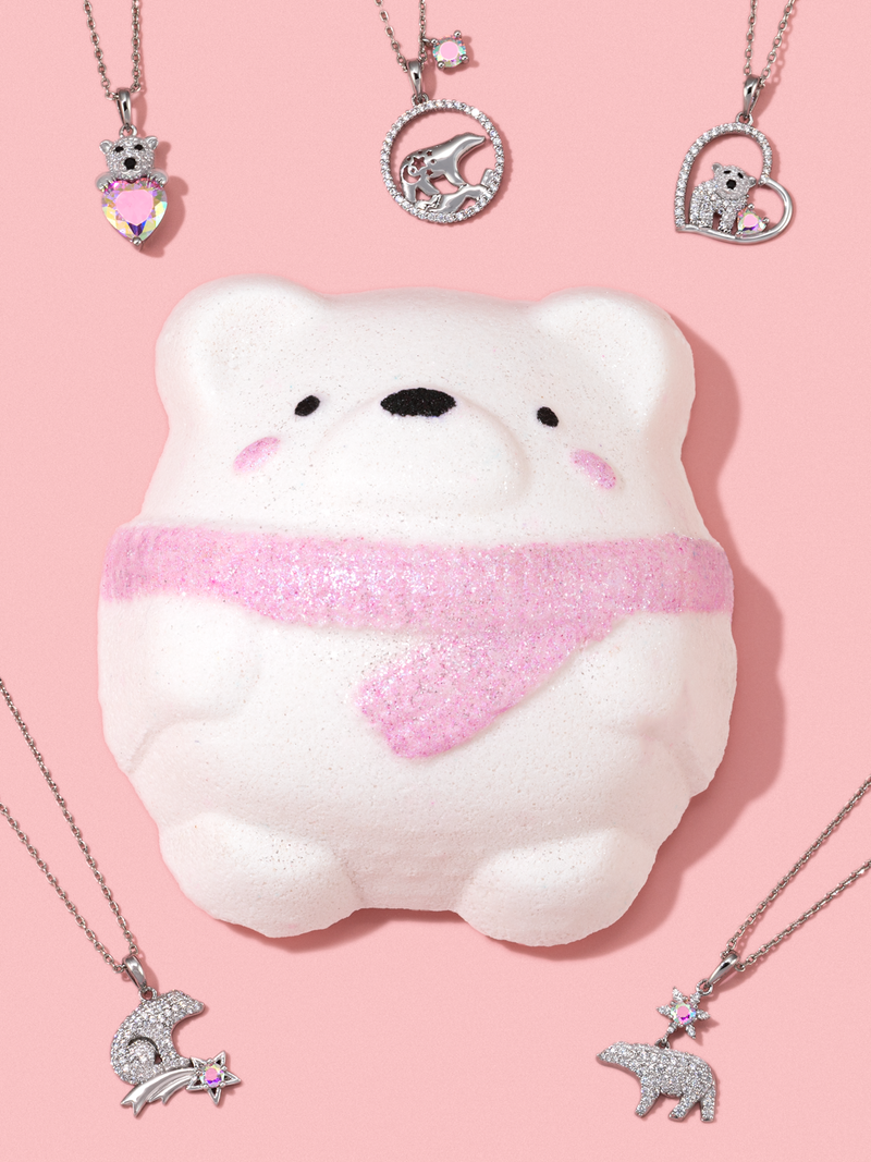 Polar Bear Bath Bomb - Bear Necklace Collection