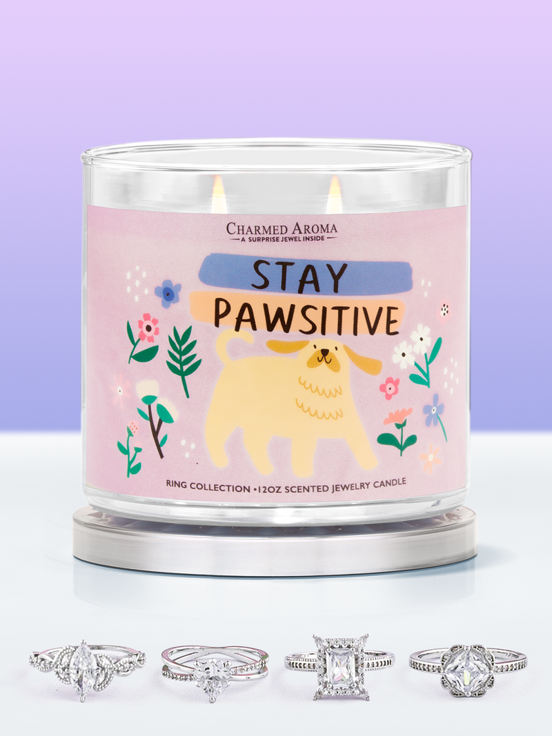 Stay Pawsitive Candle - Ring Collection