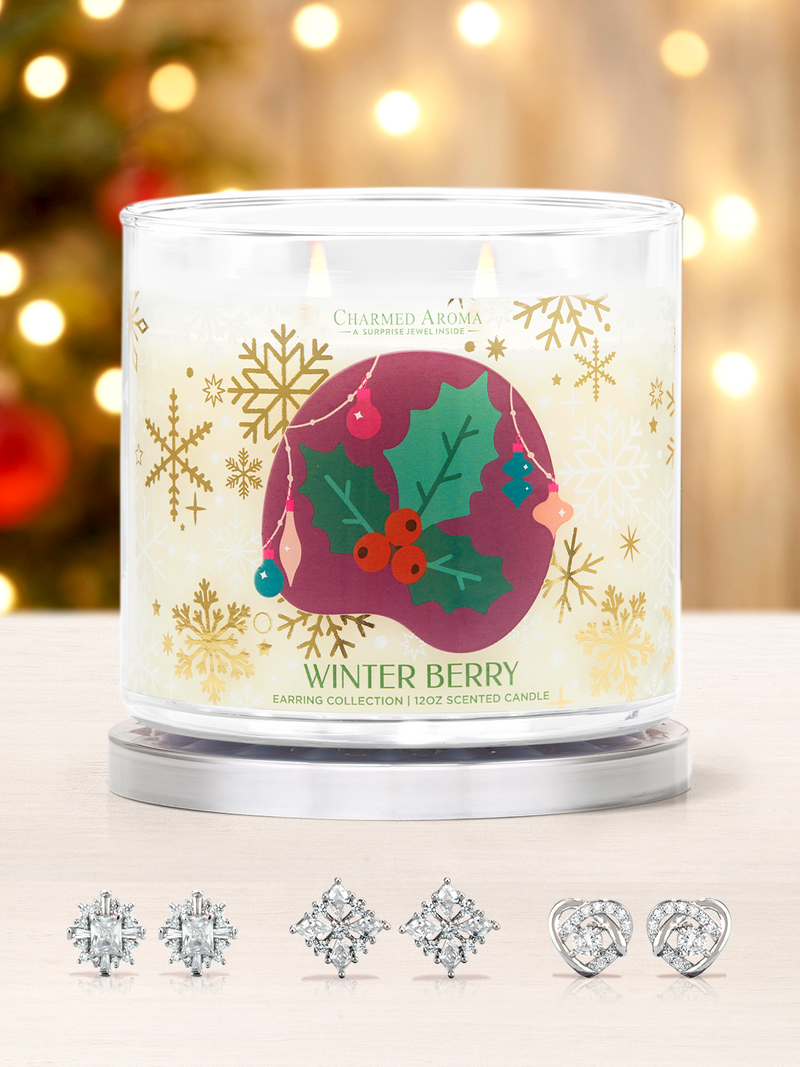 Winter Berry Candle - Earring Collection