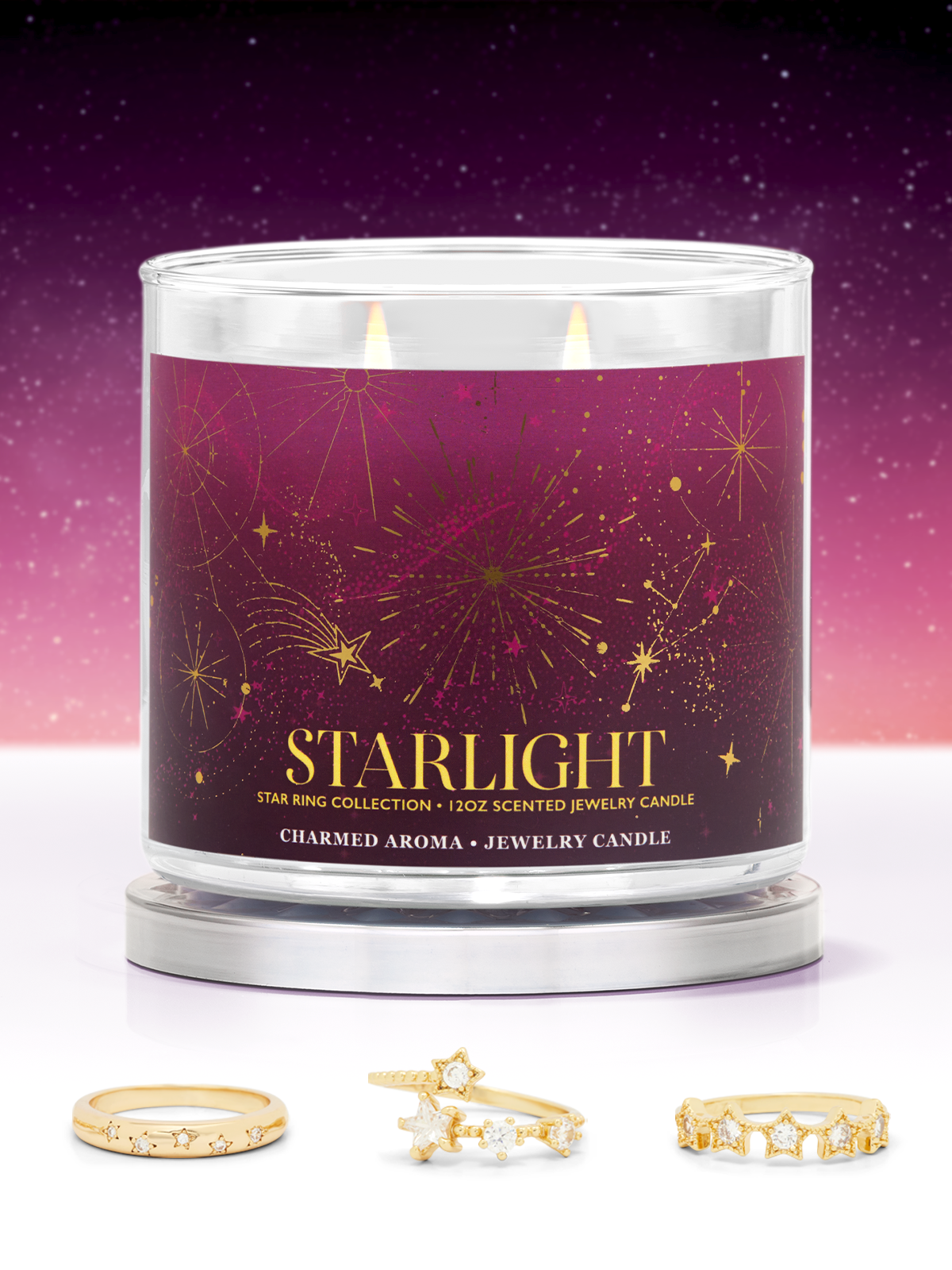 Starlight Jewelry Candle - Celestial Ring Collection