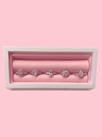 Acrylic Ring Display Case with Velvet Lining - 4.56" x 3.25" x 1.25"