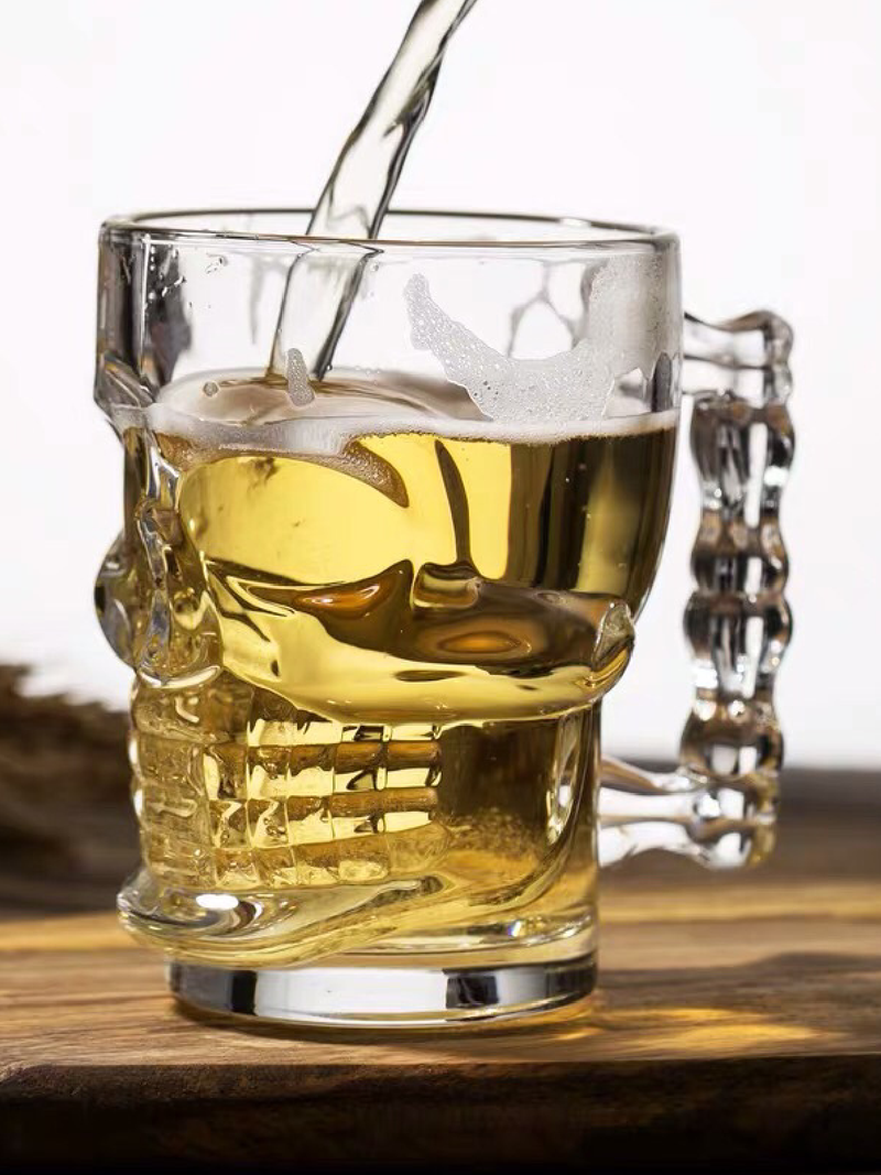 Skull Glass Beer Mug