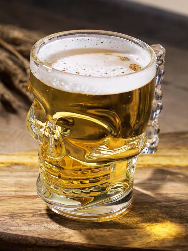 Skull Glass Beer Mug