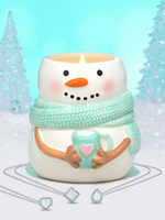 Holiday Snowman Candle - Opal Necklace Collection