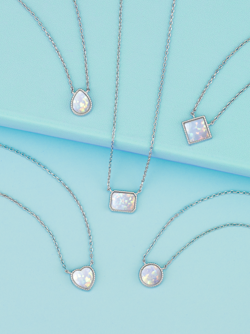 Holiday Snowman Candle - Opal Necklace Collection